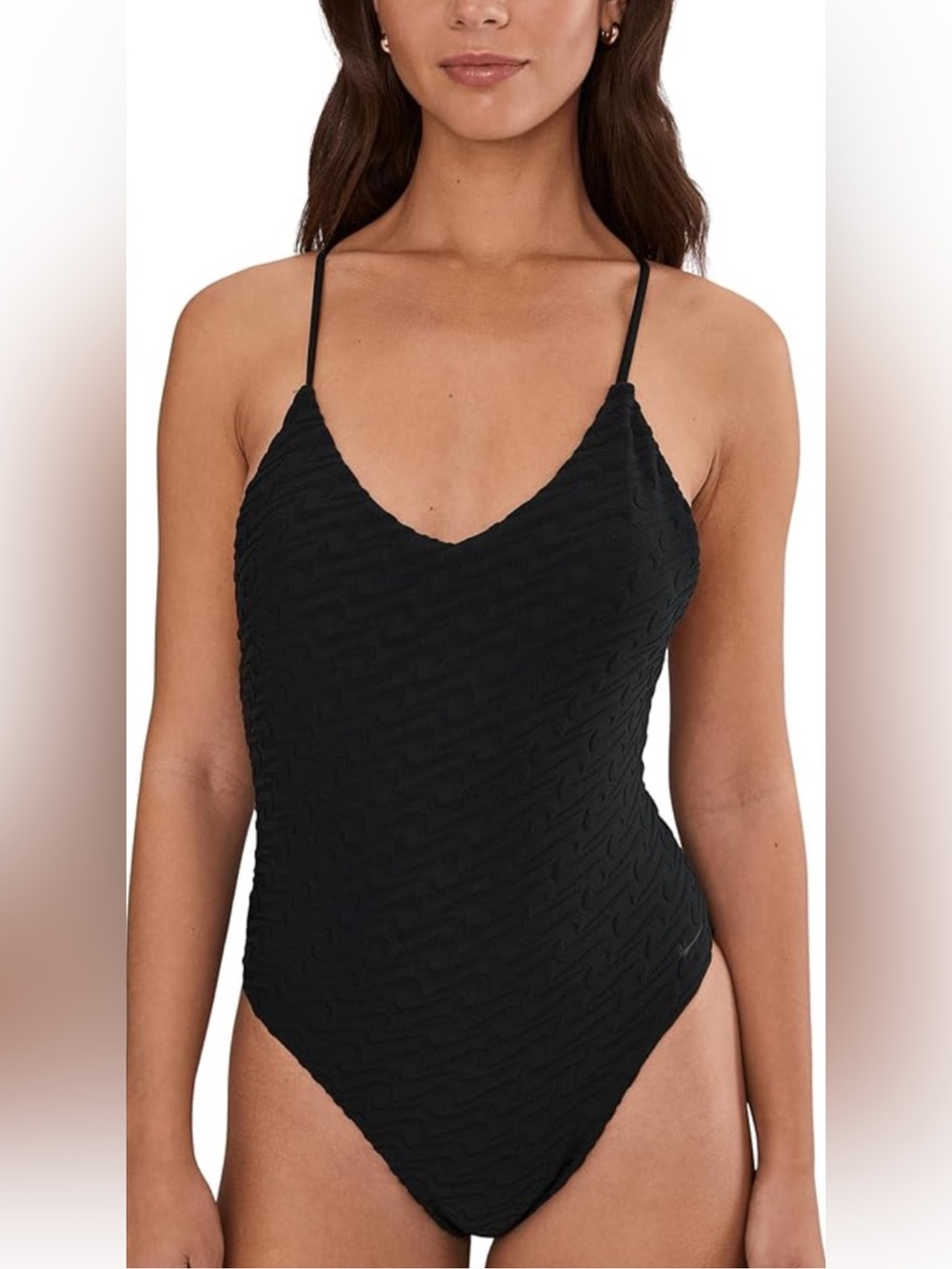 Nike Racerback Terry One-Piece Swimsuit in Black; NWT, Sz. M